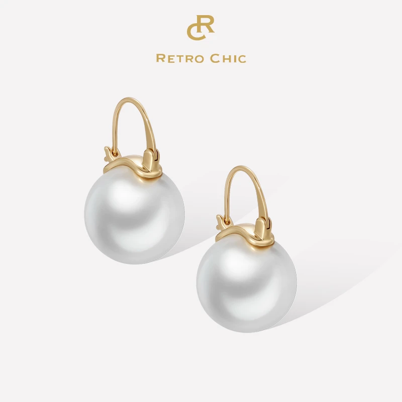 合金项链 RC RETRO CHIC 意大利复古时尚首饰月牙白耳环