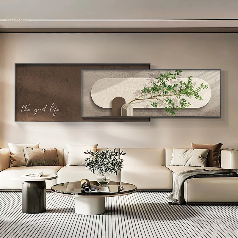 【雅韵万家】客厅双层轻奢叠加画挂画装饰画沙发背景墙横款沙发挂画