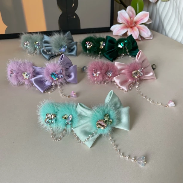 公主发饰蝴蝶结发夹新款时尚轻奢