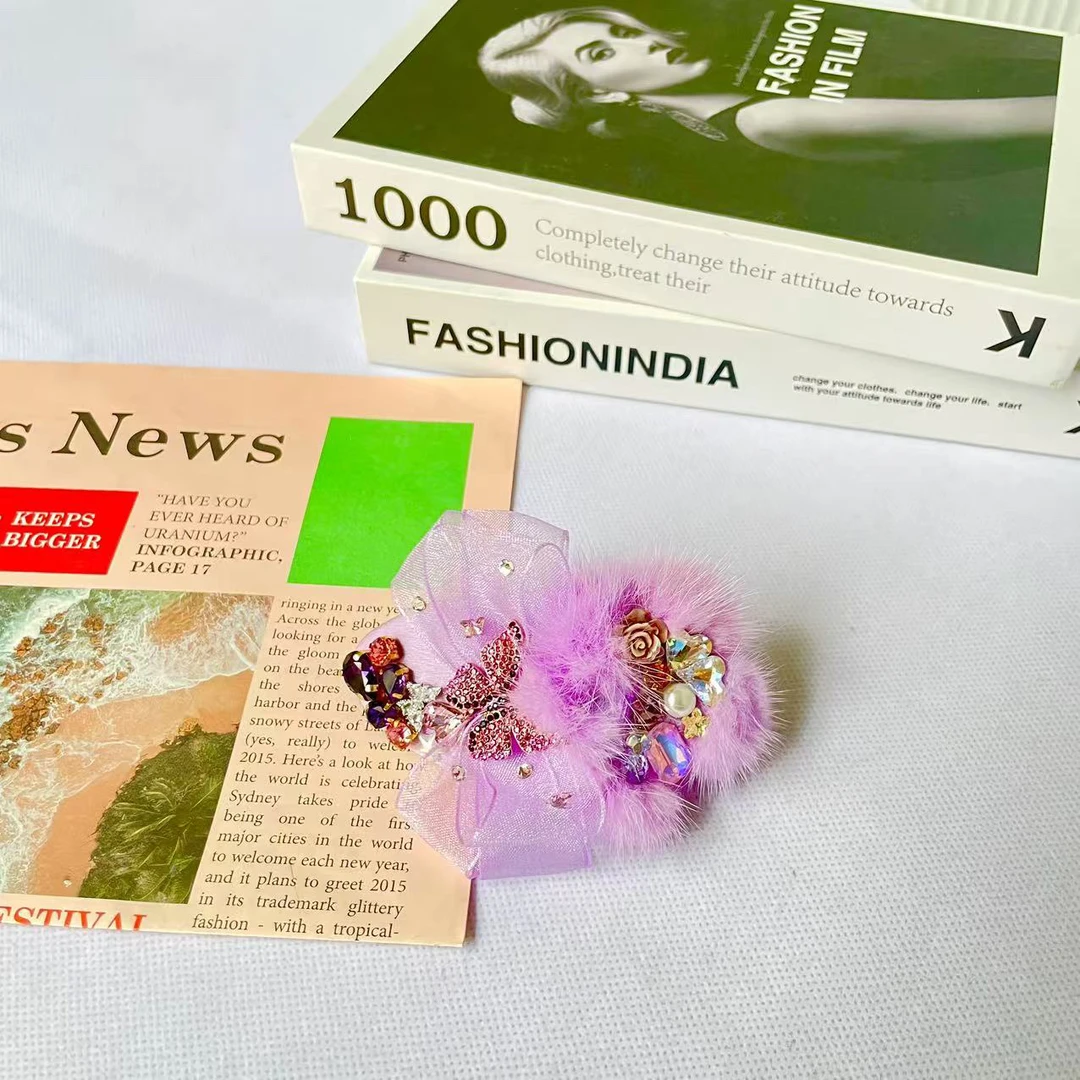 水貂毛重工轻奢发饰