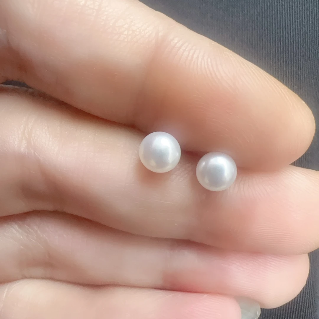 天然珍珠耳钉气质耳饰时尚