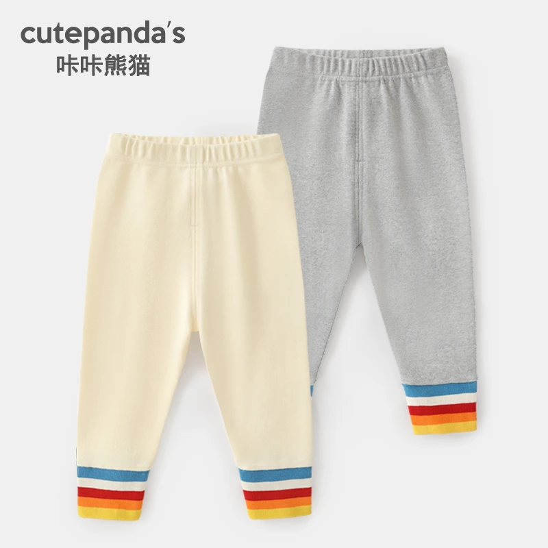 【现货】婴儿韩版彩虹打底裤秋装春秋女童小童宝宝休闲长裤子Y9356