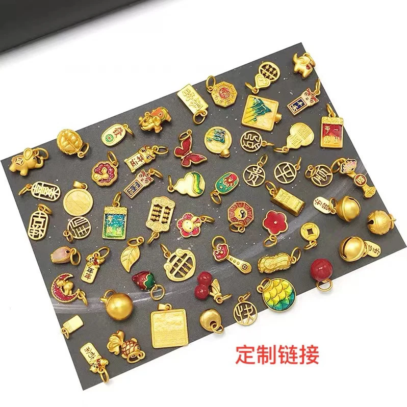 雕创 铜合金布艺吊坠 手工定制链接复古个性国潮风编织