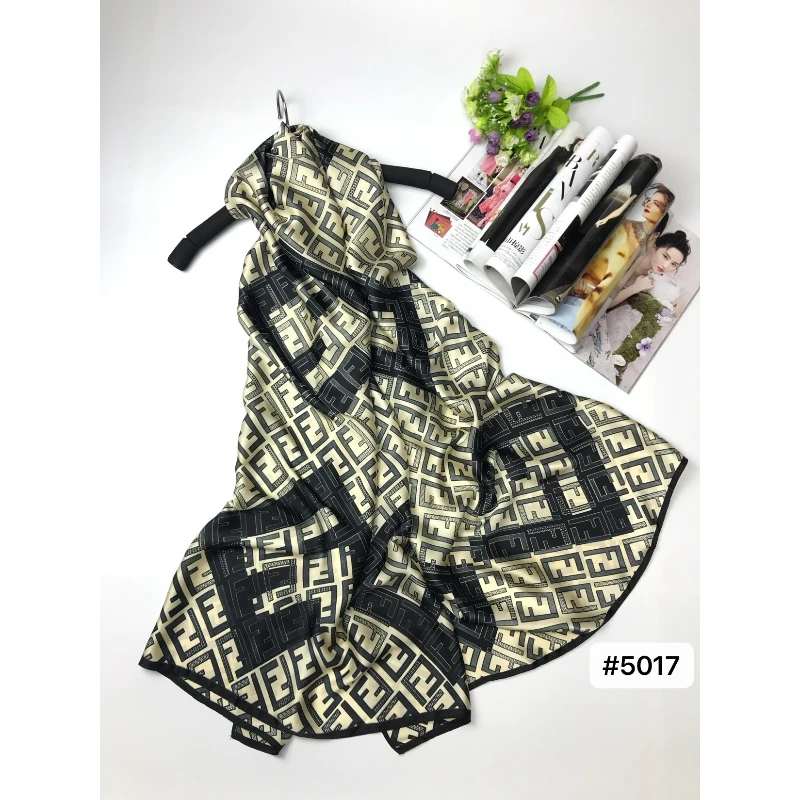 100新款百搭杭州丝绸丝巾90*200#5017