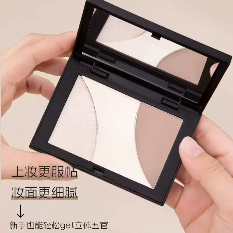 梦幻日记三色高光一体修容盘哑光提亮面部鼻影阴影侧影轮廓不脱妆