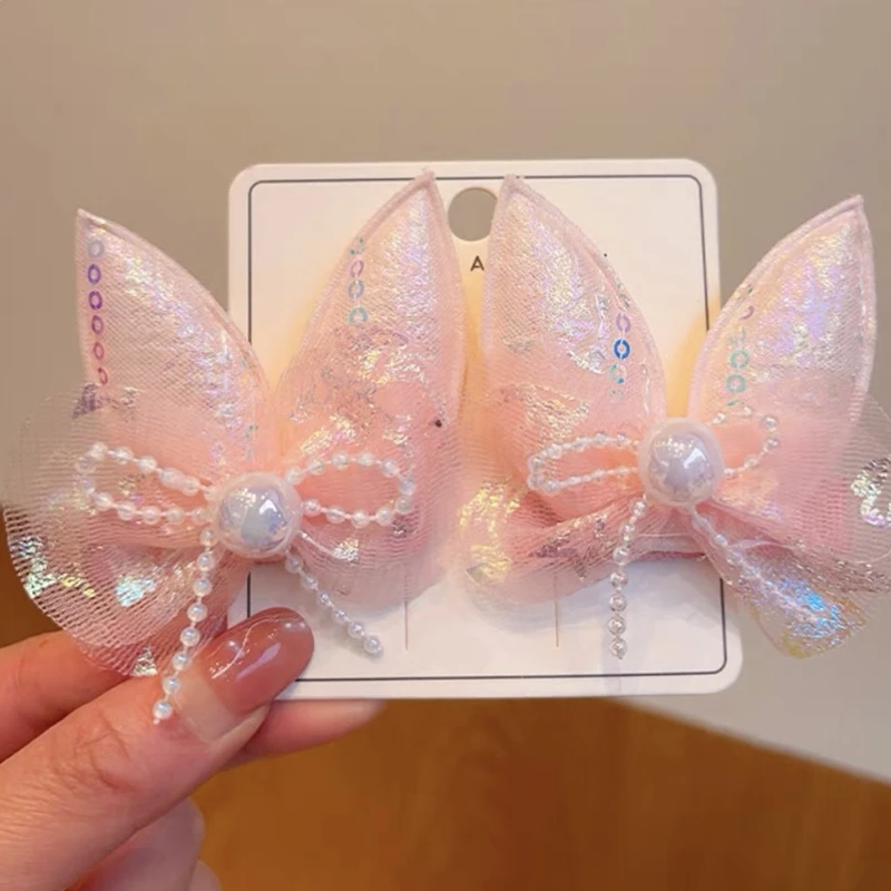 RC225 儿童头饰网红发饰发夹头绳蝴蝶发绳可爱夹碎发侧边夹刘海夹