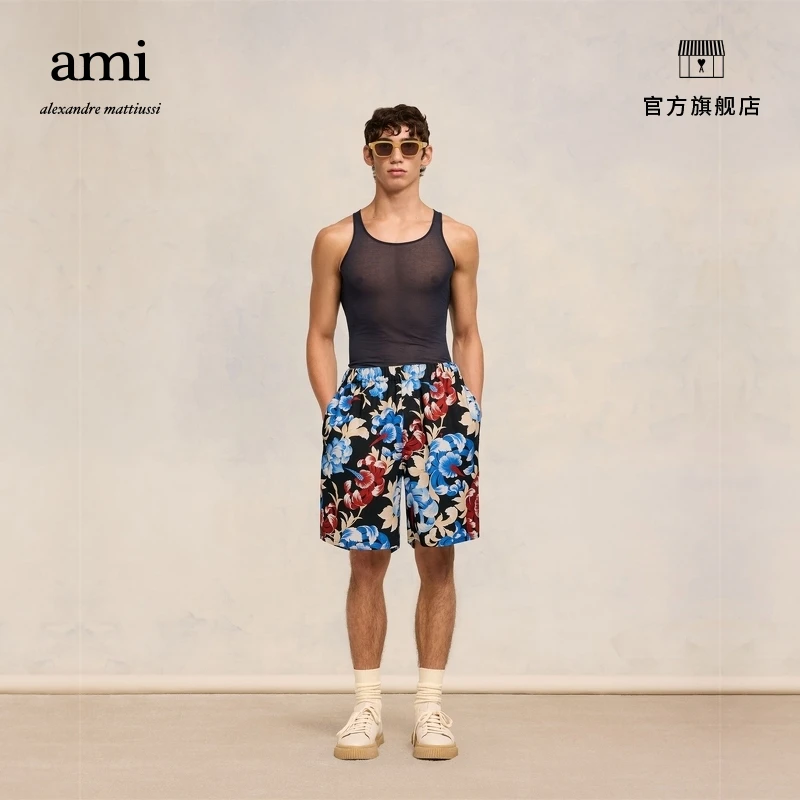 AMIPARIS男女款休闲印花廓形短裤SPUSO100.VI0022