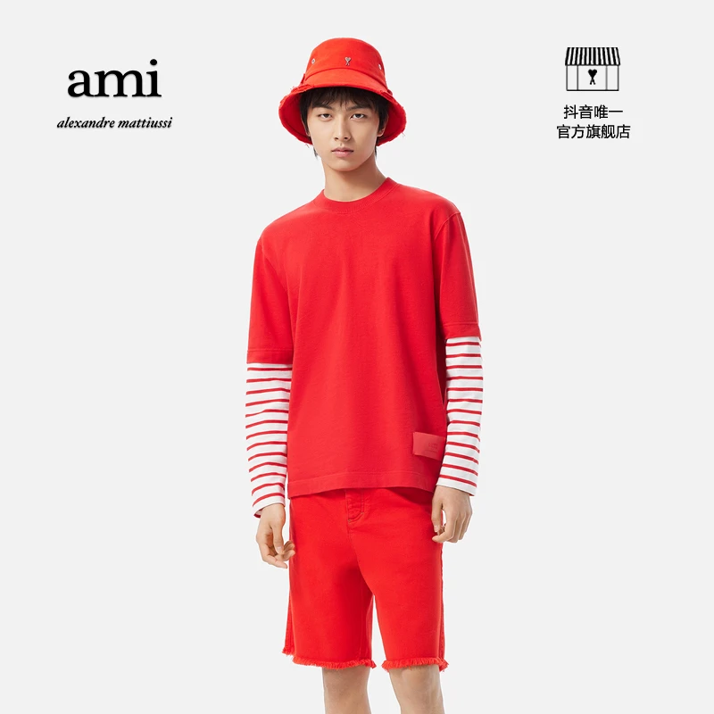 AMIPARIS男女同款经典胶囊系列运动棉质长袖T恤SPUTS299.709