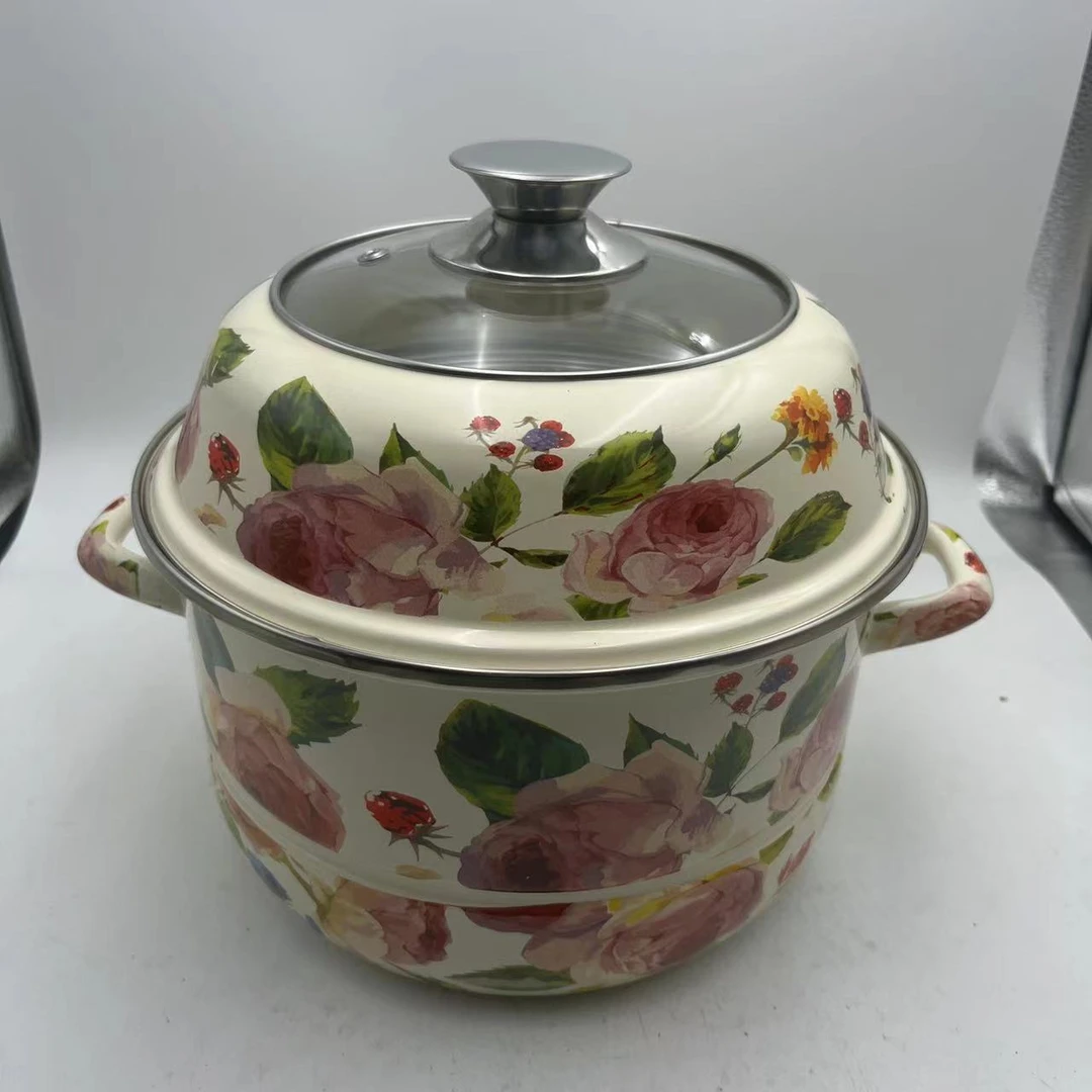 24cm【初夏双层蒸锅】可视盖子两层蒸锅