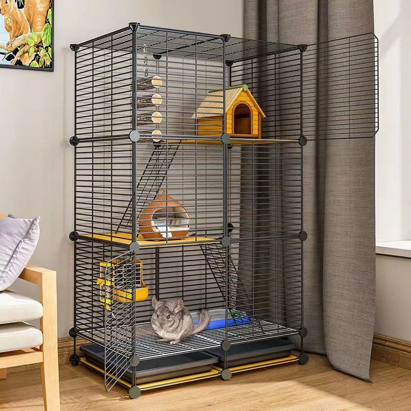 新疆包邮松鼠笼子龙猫柜笼大号多层家用幼宠加密花枝鼠蜜袋鼯带托