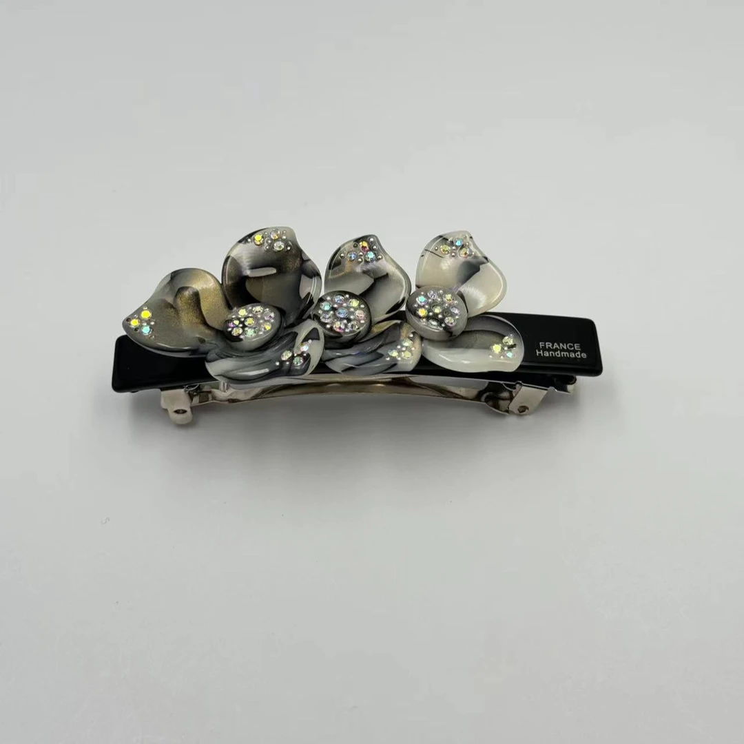 1232韩国醋酸花朵大气百搭顶夹扣夹