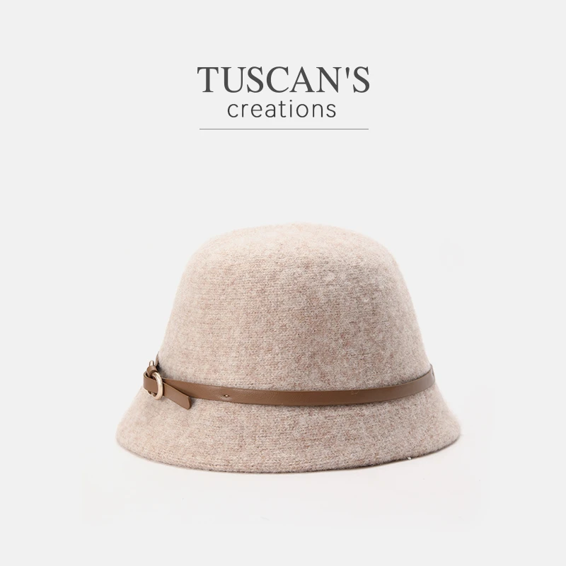 新款时尚轻奢百搭日系女士毛呢帽子