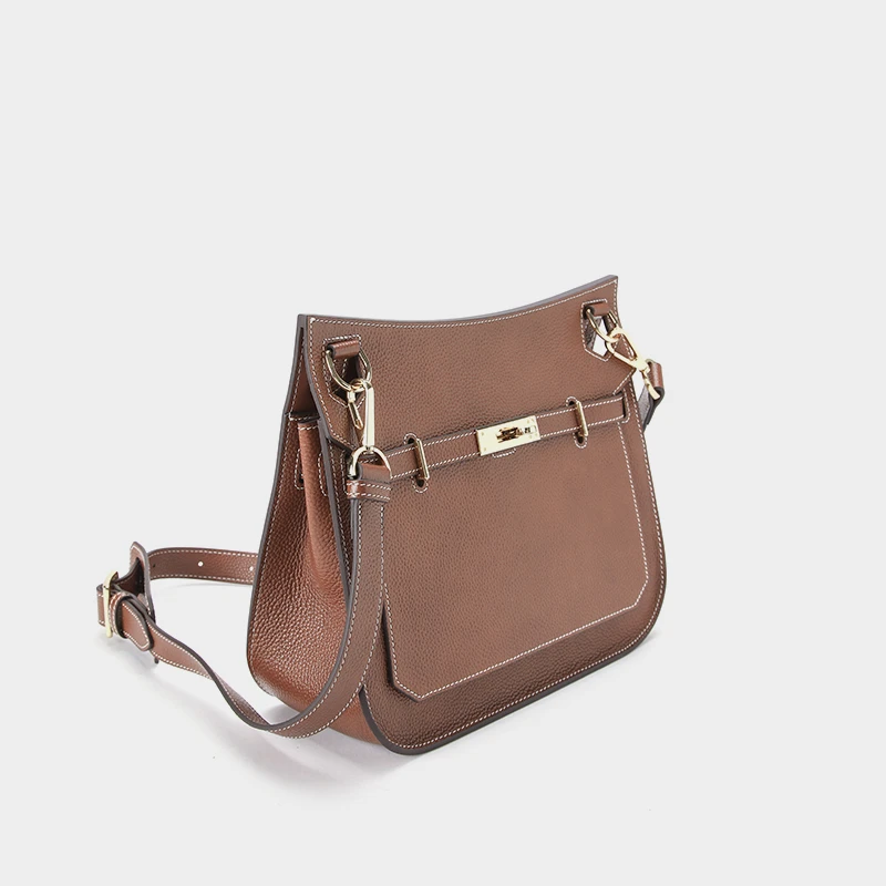 TUSCAN'S经典时尚百搭潮流荔枝纹真皮女士单肩斜挎包（小号）