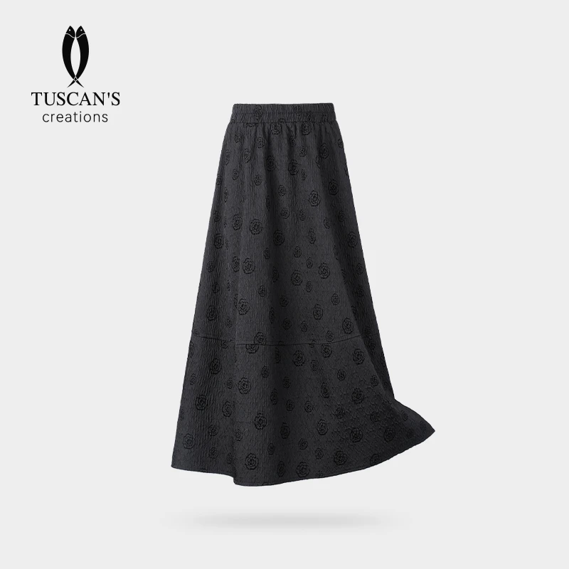 TUSCAN'S CREATIONS百搭女士休闲半身裙时尚印花新款春夏女装