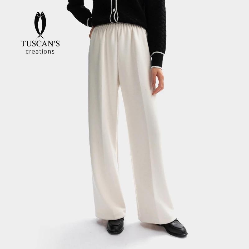 TUSCAN'S CREATIONS上班族通勤风女装显瘦阔腿裤垂感直筒裤TS时代