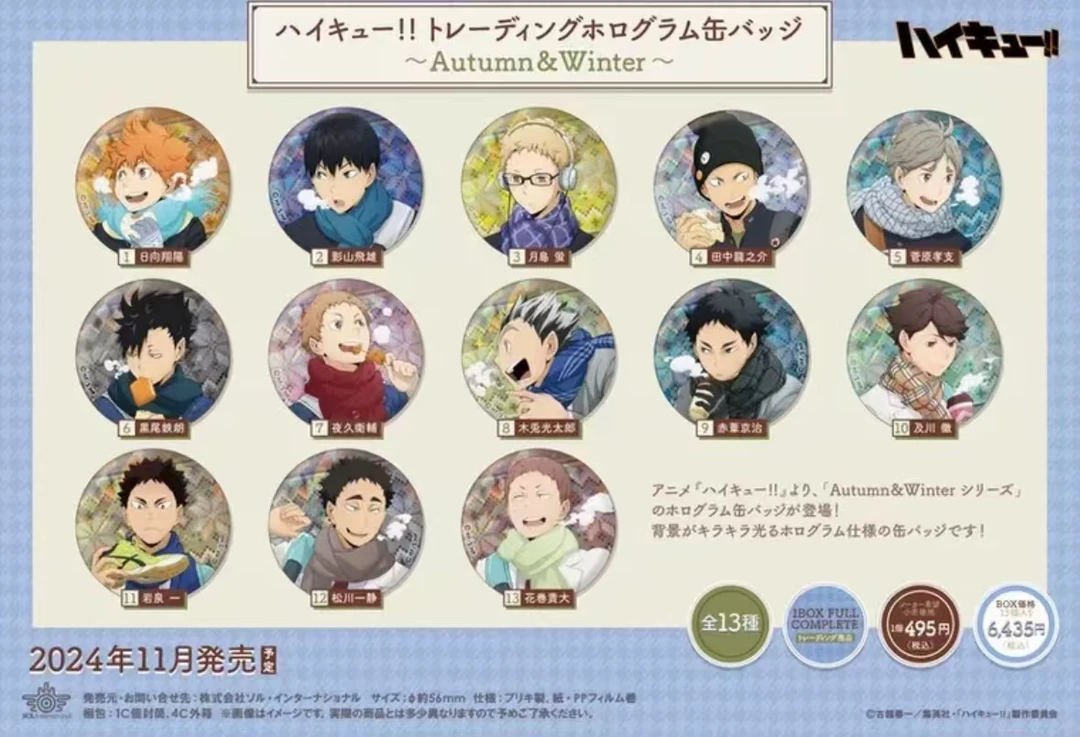 [拆包]排球少年旧秋冬闪 普 日谷徽章盲盒(默认代拆)