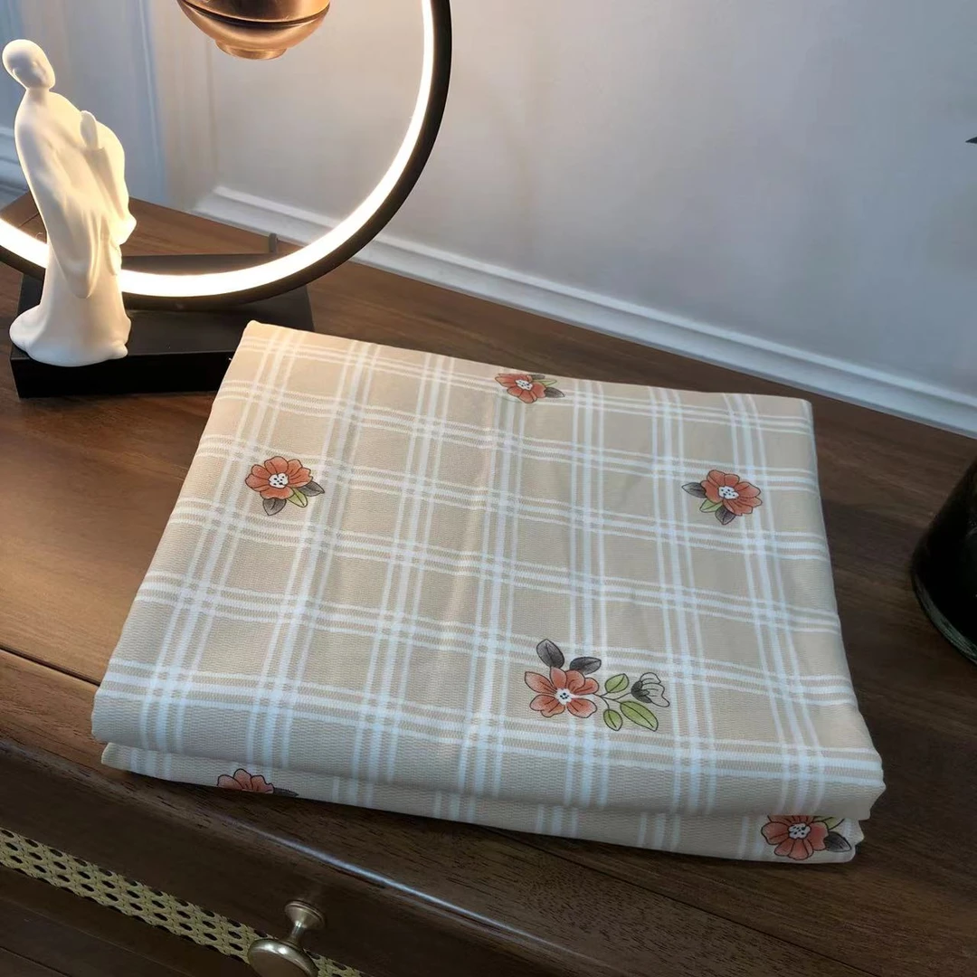 【格子小花】-2X2.4小辣椒加厚磨绒床单一条