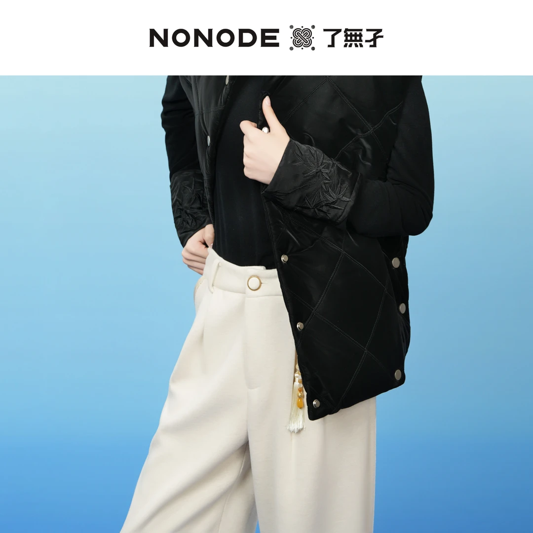 NONODE 风悠｜新中式褶皱西装休闲裤