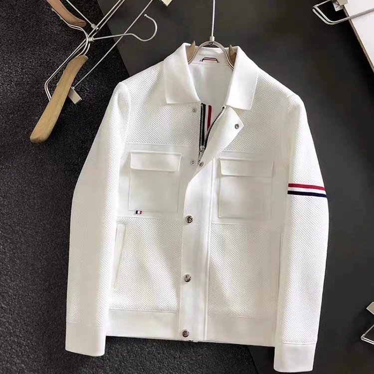 克拉拉【开衫外套】高奢红白蓝夹克外套针织手感超棒时尚外穿款轻奢