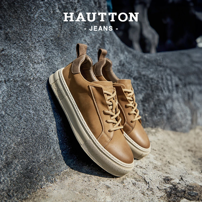 男士皮鞋板鞋时尚百搭低帮男鞋透气休闲鞋933XB3455