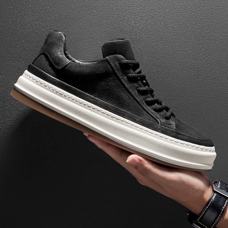 男鞋男士时尚休闲百搭真皮潮流秋冬鞋子9323XB504