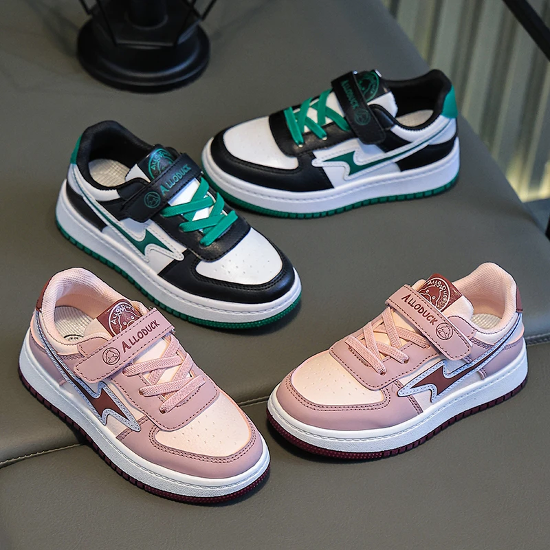 儿童低帮板鞋小白鞋百搭春秋女童复古休闲运动鞋男童韩版潮童鞋