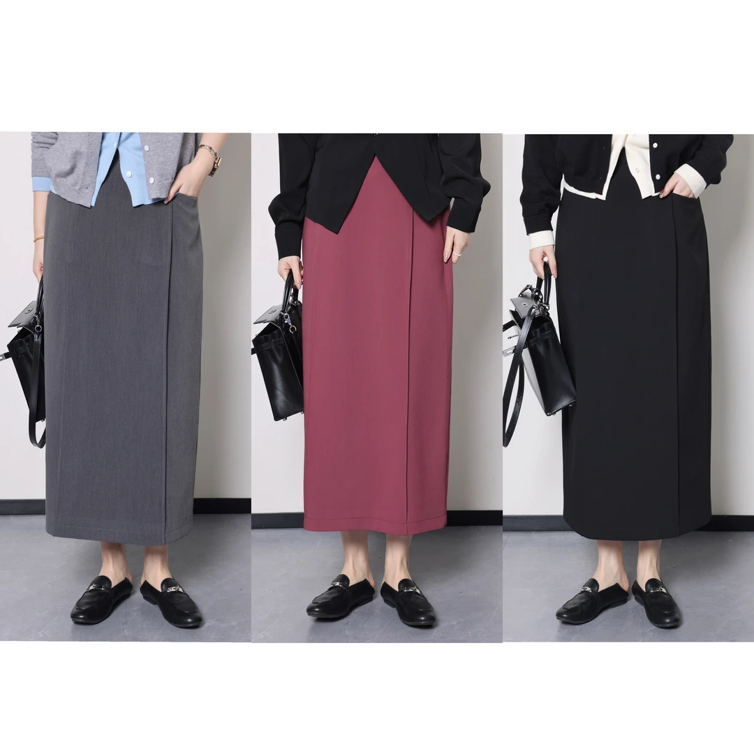 QC杨杨【南法假日】微胖大码女装高腰显瘦西装半裙ZY311X87