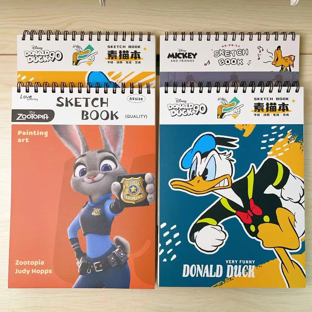 迪士尼正版A4素描本高颜值卡通可爱学生专用加厚速写本写生素描纸