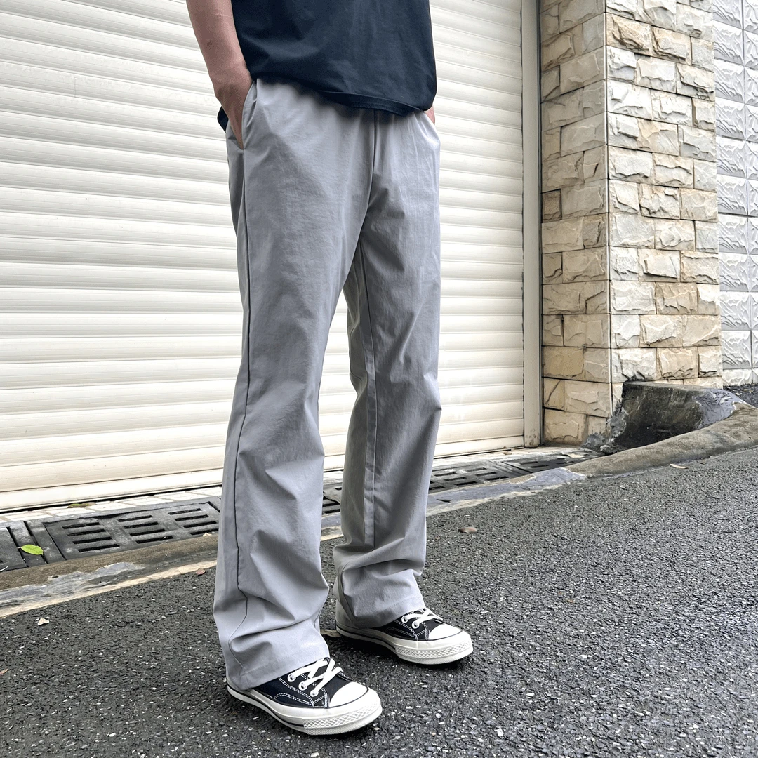 GANGURRU凉感西裤轻薄夏季长裤速干户外垂感薄款直筒抽绳休闲裤