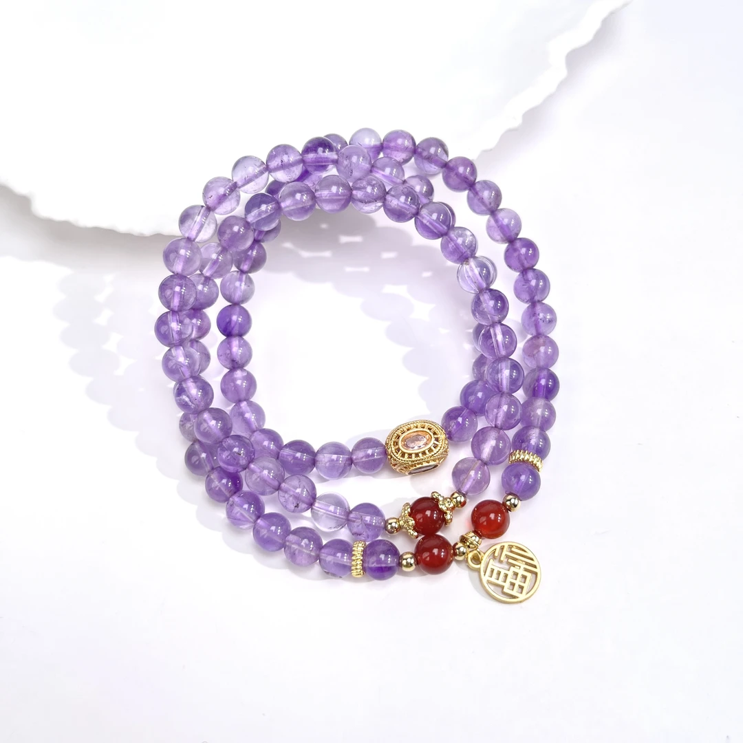 HP玉美人菲菲~水晶圆珠约6mm项链