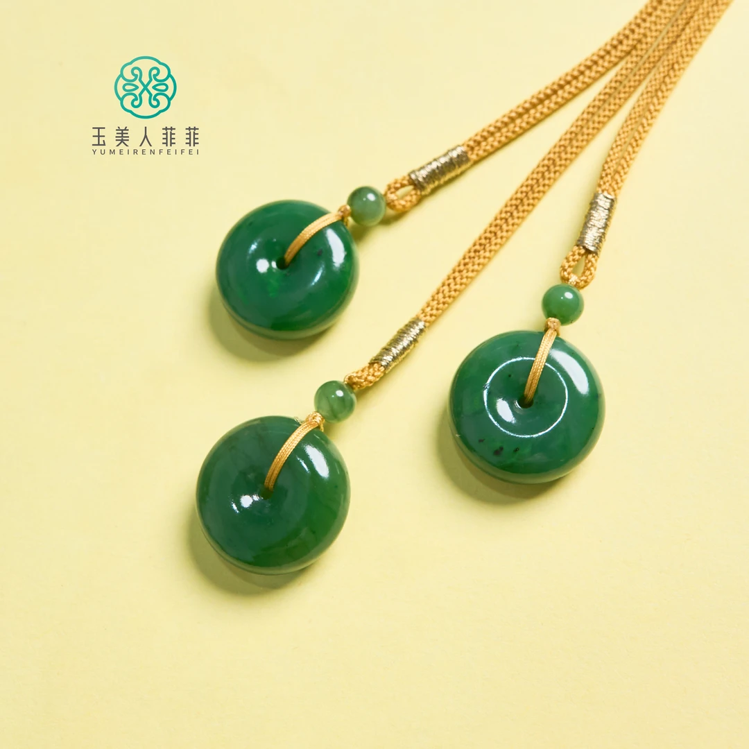 菲菲珠宝好^和田玉平安扣吊坠约22mm-多样性发一