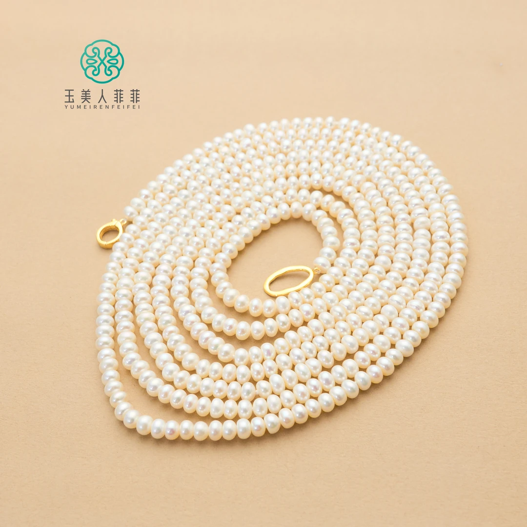 菲菲珠宝好~/S925珍珠项链约5mm