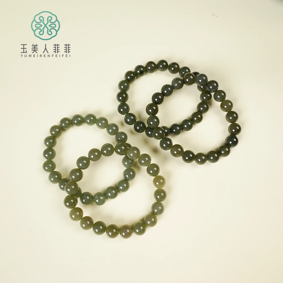 菲菲珠宝好/和田玉单圈手串圆珠约10mm-多样性发一