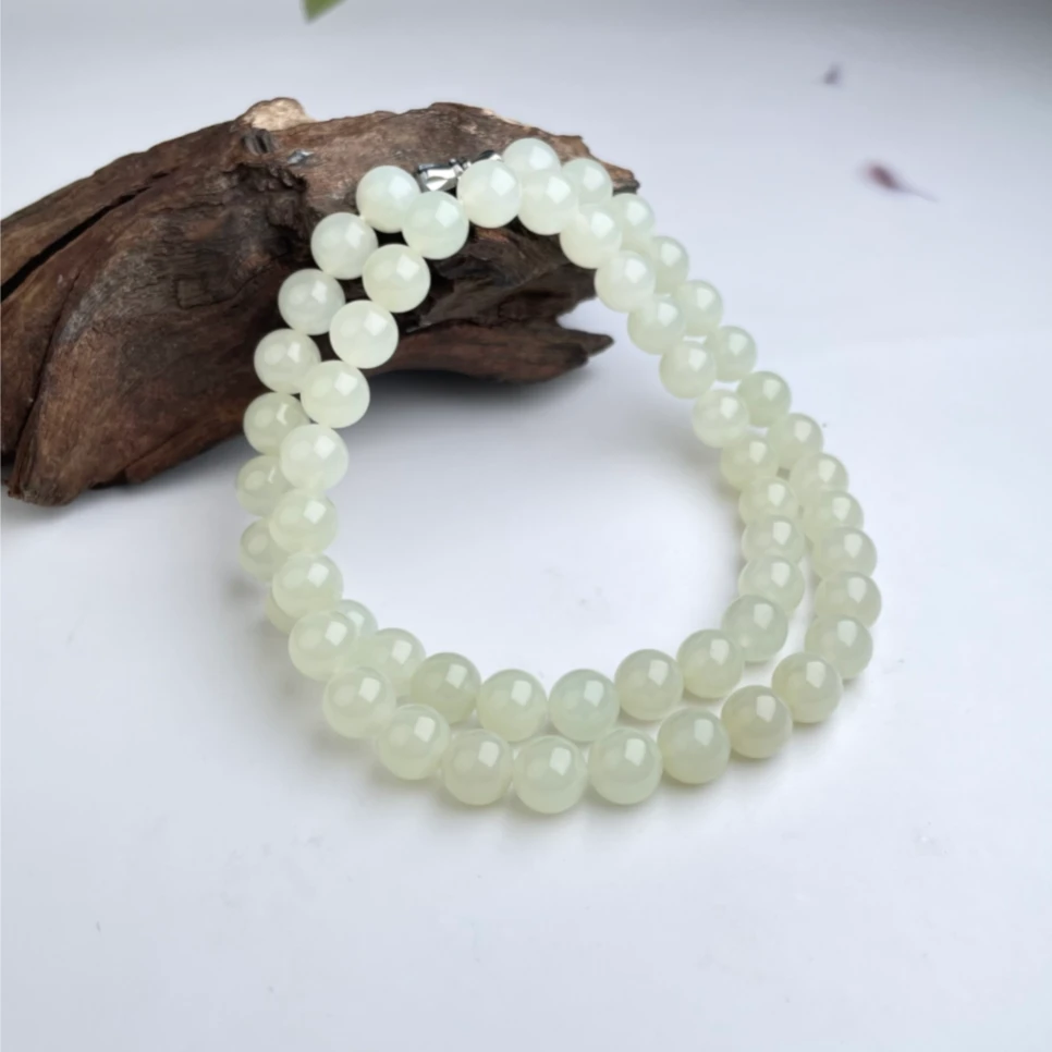 景景严选~和田玉圆珠8mm项链