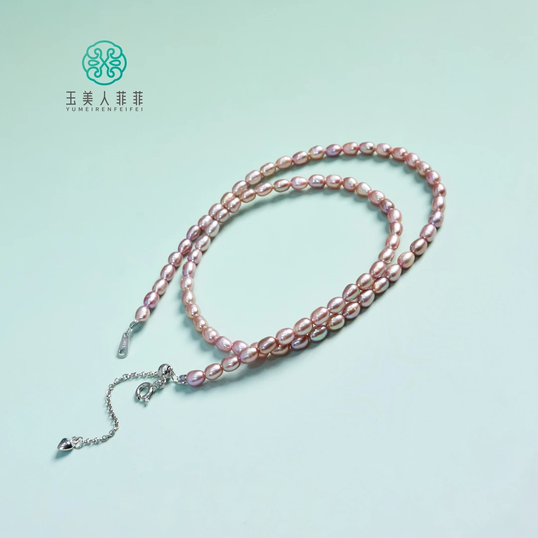 菲菲珠宝好~S925珍珠项链约3.8mm+