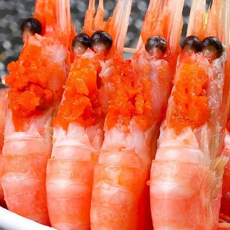 连云港发货 头籽北极甜虾到手3斤/盒一盒180-210只左右含少量黑头