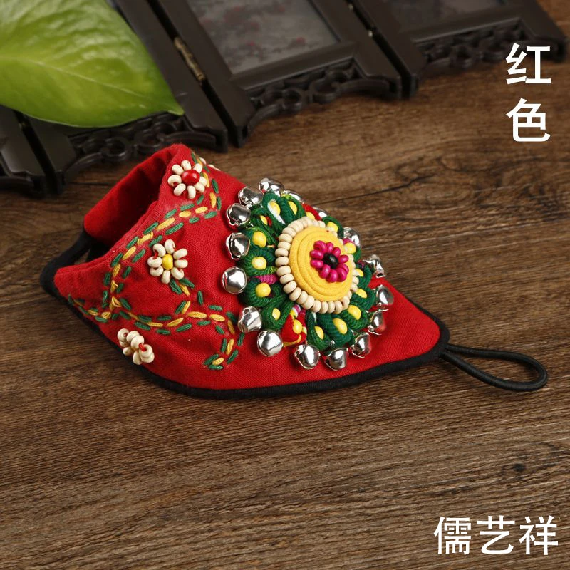 合金布艺手链 批发民族风布艺手链丽江布艺绣花手链铃铛花朵饰品