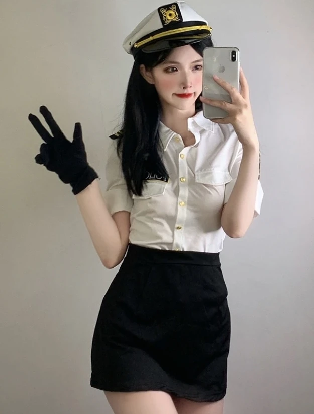 【蜜密】性感空姐制服纯欲女警cos职业套装纯欲风