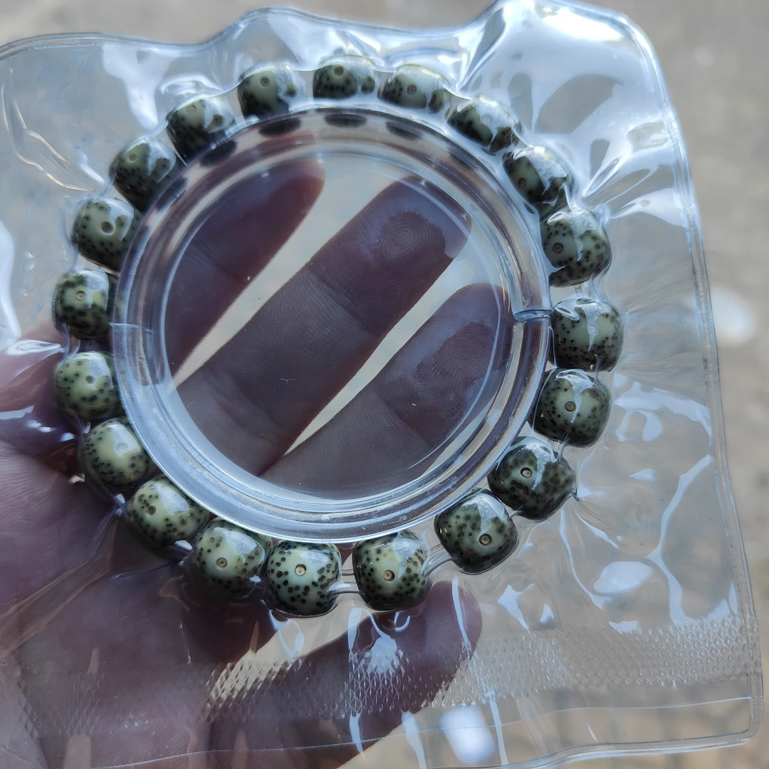 （曹国舅）青花大眼睛星月单圈手串  尺寸11左右