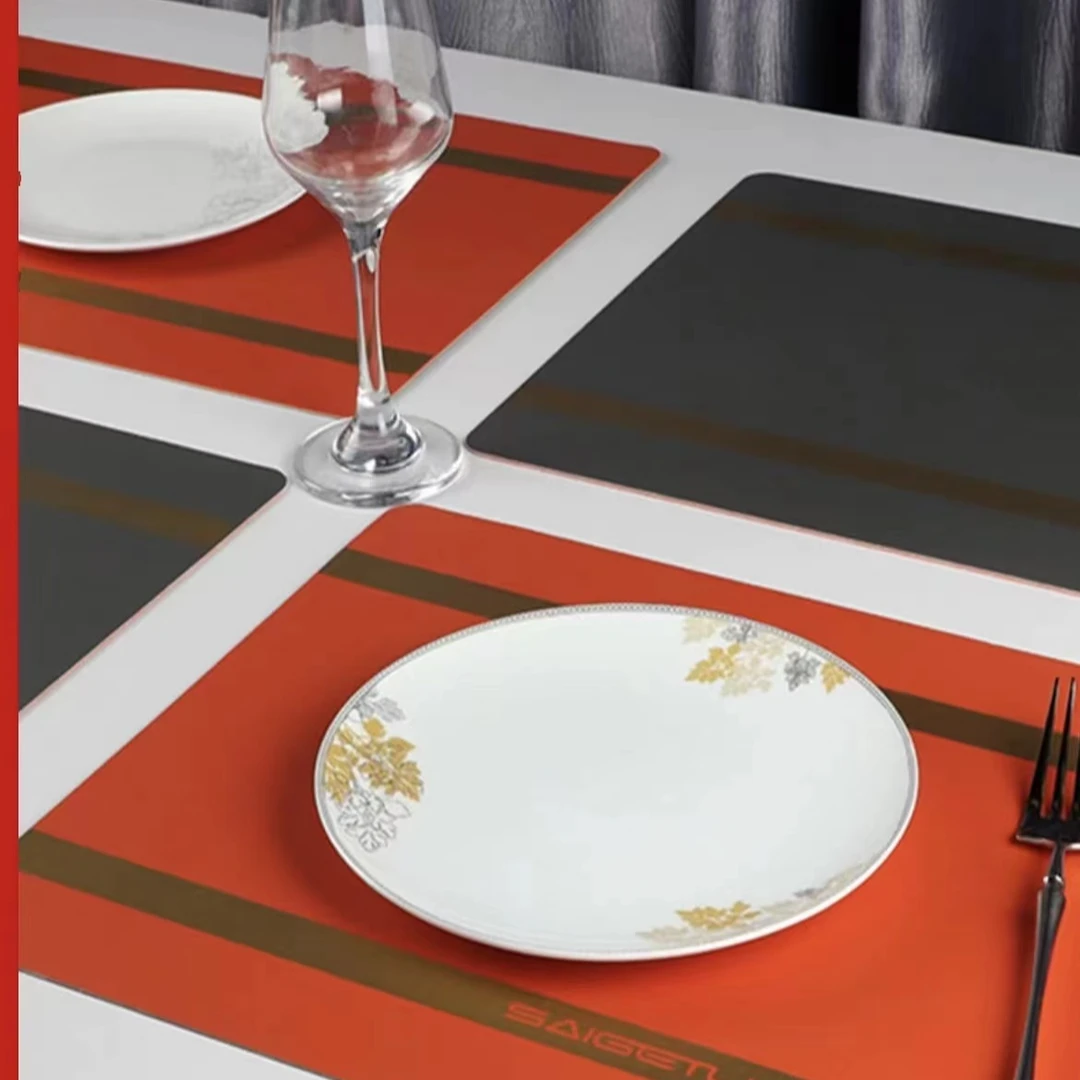 双色双面用高级感餐垫  柔韧性好  防刮防滑 隔热性好 一擦即净