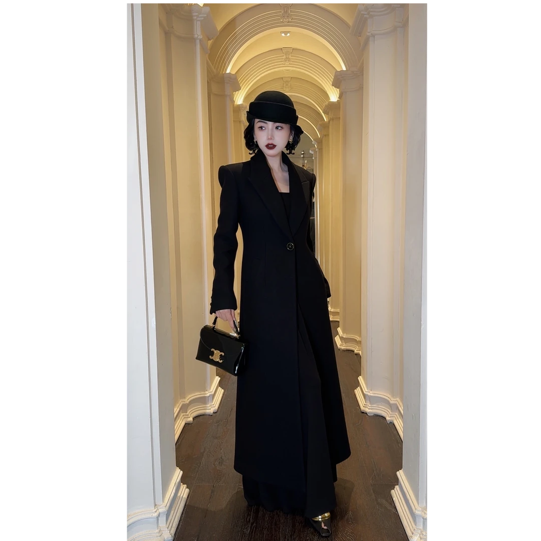 LYXJ【巴黎嫩美术馆】秋冬设计师修身大衣11451