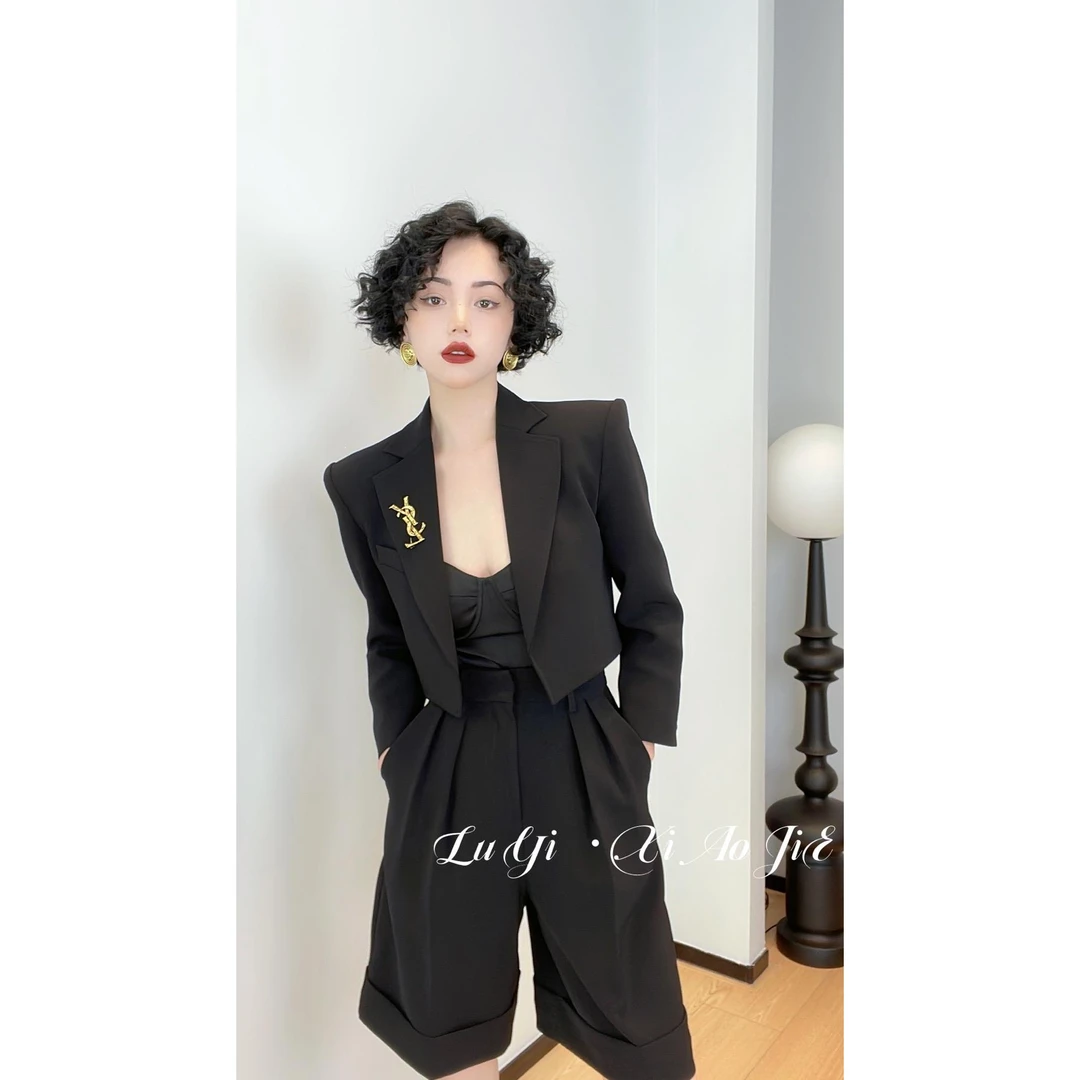 LYXJ高端定制七分袖西装短裤200326