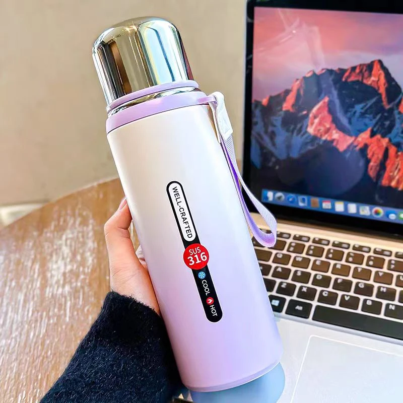 316不锈钢家用保温杯子大容量创意简约男女士保温杯户外真空便携z