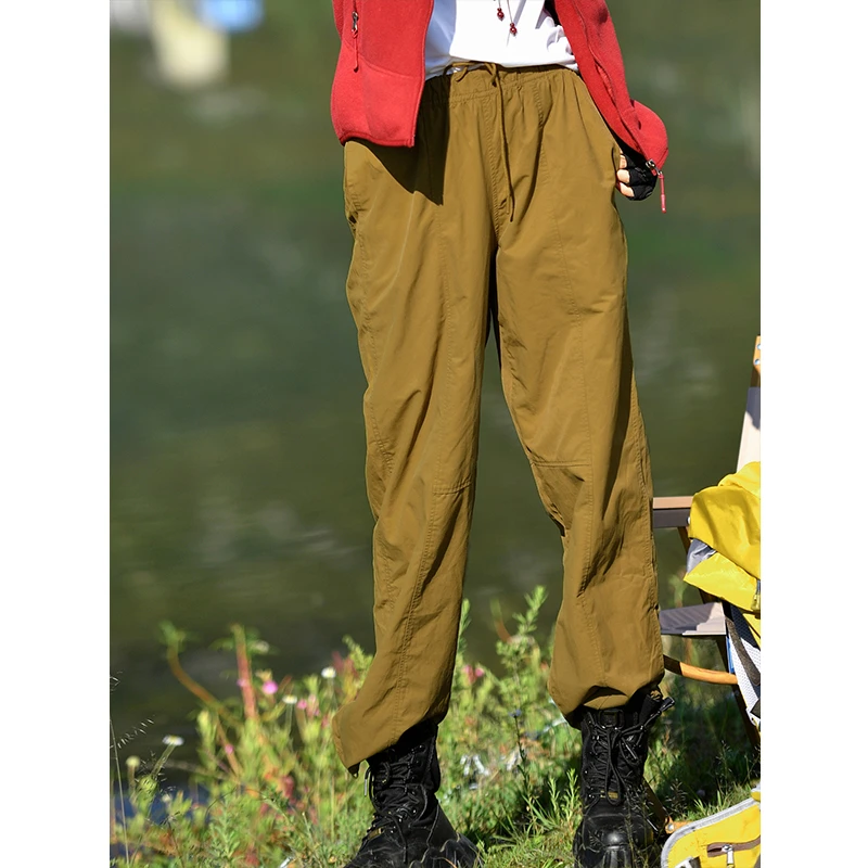北京森林户外山系休闲伞兵裤宽松休闲美拉德情侣束脚工装裤男女式