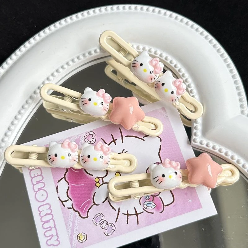 可爱Kitty发夹少女心刘海侧边夹小清新星星发饰