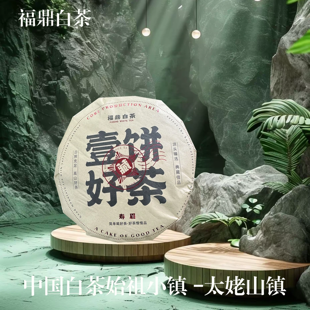 【福鼎白茶】一饼好茶2009紧压寿眉老白茶饼350克  源产地太姥山