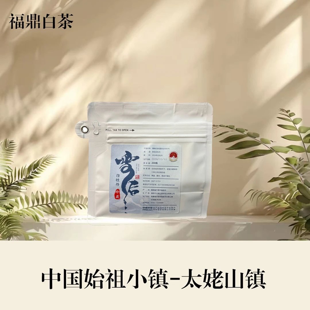 【福鼎白茶】雪后牡丹方片2024紧压白牡丹200克 源产地太姥山