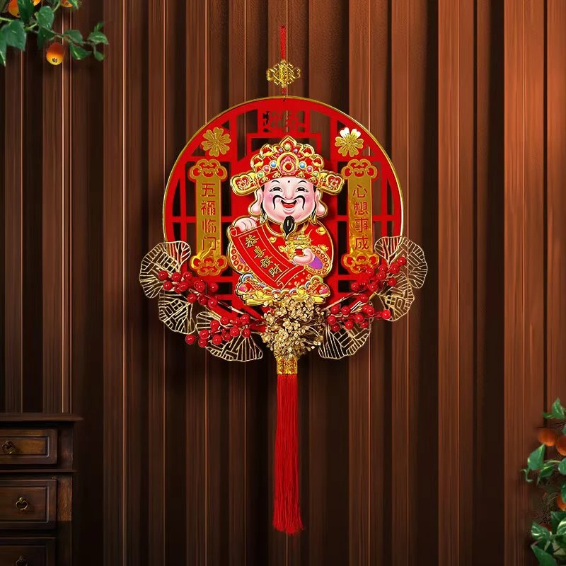 新款创意大号38cm摇头财神招财纳福居家福旺财旺喜庆挂饰z