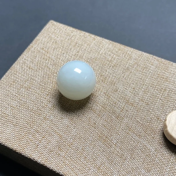 和田玉白玉圆珠18mm 白度好 油糯性棒 性价比高 多宝配珠圆珠散珠