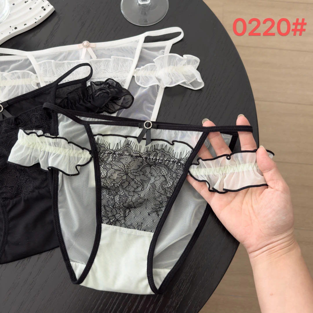 性感小心机透视蕾丝网纱内裤女镂空低腰纯欲少女三角女士网红内裤